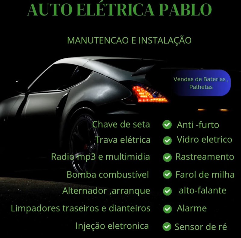 Auto Elétrica Pablo , troca de oleo,venda de baterias