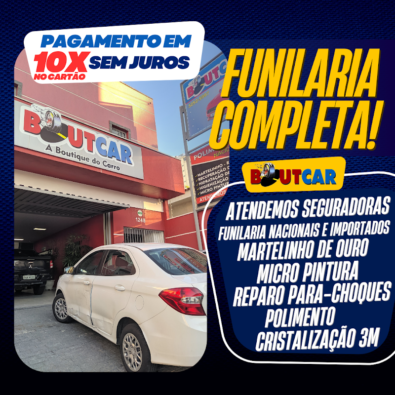 Boutcar Funilaria e Pintura | Pequenos Reparos | Micropintura | Martelinho | Conserto de Amassados | Polimento | Vitrificação