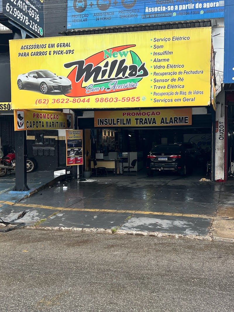 New Milhas Som e acessórios Goiânia - Insulfilm | Alarme | Capota marítima | Trava elétrica