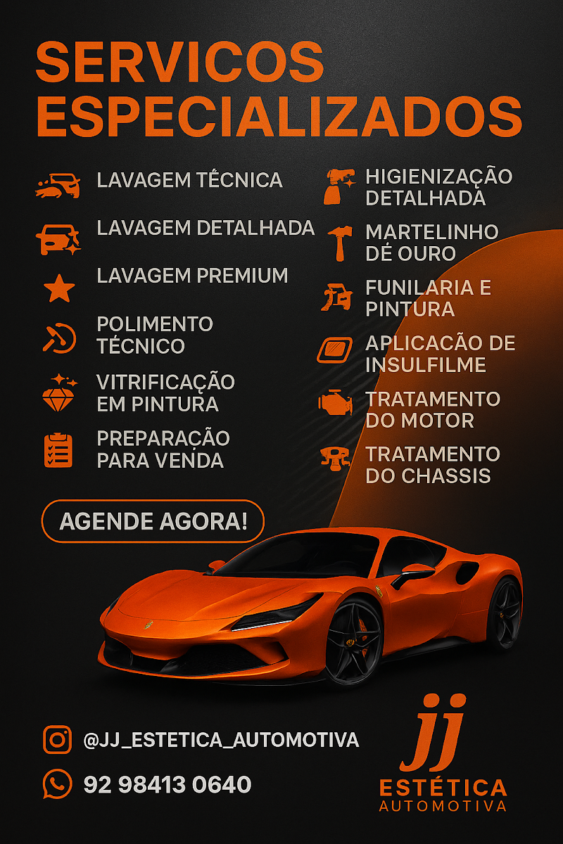 Lava Jato & Estética Automotivo - FAMÍLIA JJ