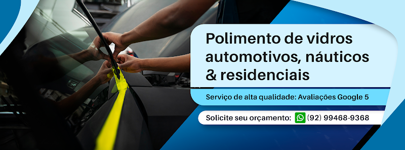 CleanGlass: Polimento de vidros, automotivos, residenciais e náuticos e reparo de trincas em para-brisas.