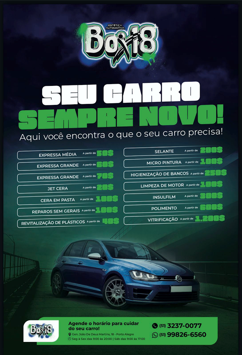 Box18 - Lavagem Automotiva