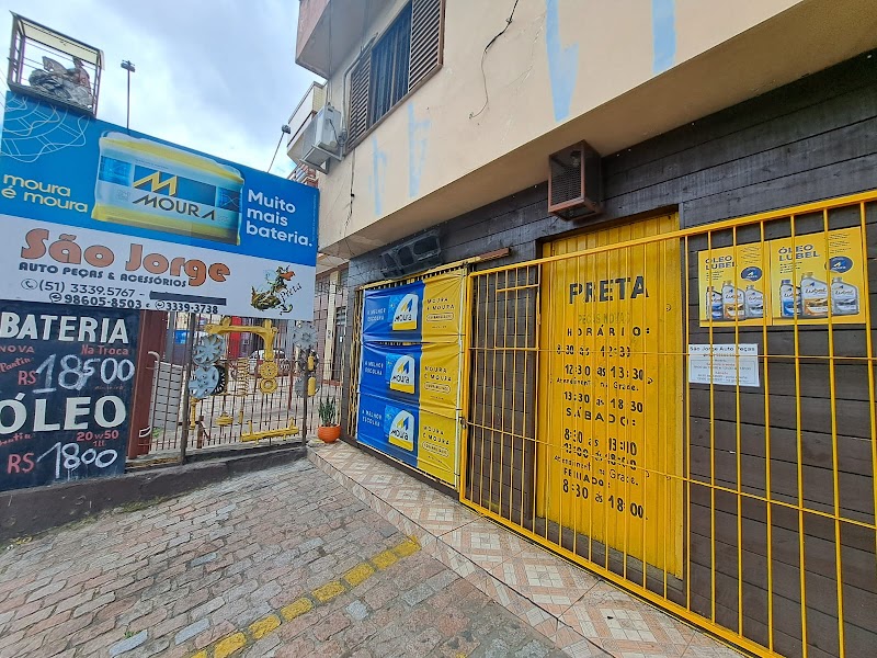 São Jorge Auto Peças preta por favor nossos telefones nunca mudaram cuide com golpe