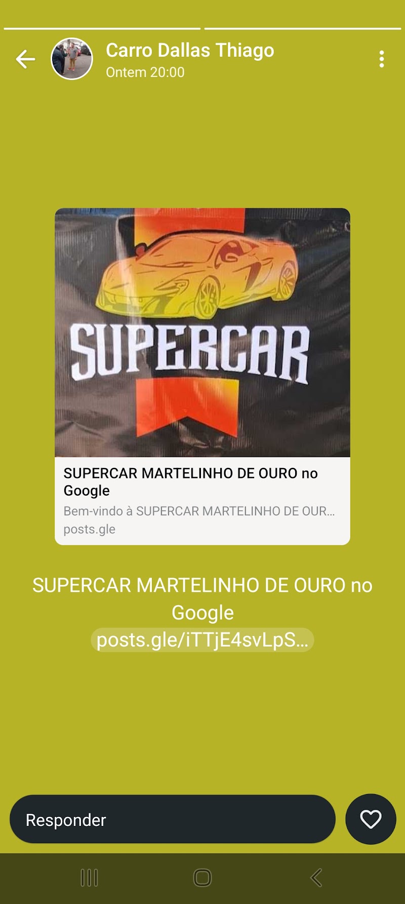 Martelinho de Ouro Supercar